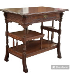 Beautiful Antique hand CARVED 3 TIERED TABLE