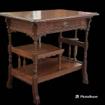 Beautiful Antique hand CARVED 3 TIERED TABLE