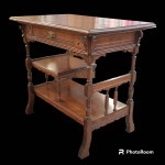Beautiful Antique hand CARVED 3 TIERED TABLE