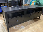 TV table with drawers and shelving