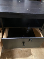 TV table with drawers and shelving