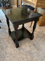 New Handmade Solid Wood Espresso Side Table