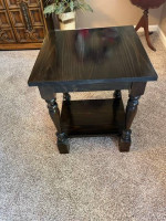 New Handmade Solid Wood Espresso Side Table
