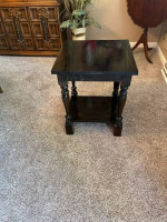 New Handmade Solid Wood Espresso Side Table