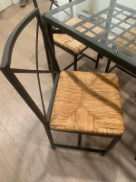 Glass Dining Table & Set of 6 Chairs