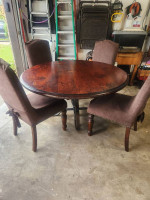 Round table and chairs