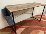 4 FT Desk Table, Storage pocket & Chrome Chair escritorio