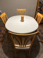 Maple table with Corian top