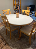 Maple table with Corian top