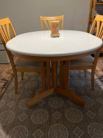 Maple table with Corian top