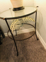 Table & Lamp -- glass, metal