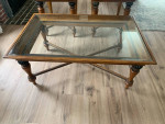 Glass Top Coffee Table and Two End Tables