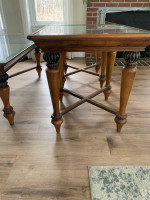Glass Top Coffee Table and Two End Tables