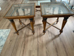 Glass Top Coffee Table and Two End Tables