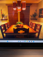 Custom dining table with 8 chairs