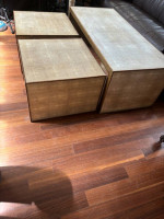 Mid century designer Dwell Studios coffee table and end tables stacking tables