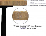 VWINDESK 72 x 30 x 1 Inch 100% Solid Bamboo Desk Table Top Only,for St