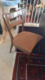 1930's Teak Art Deco Dining Table, 4 chairs, 2 leaves
