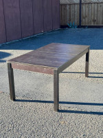 WOODEN TABLE… LARGE 5 Foot 9 Inch Heavy, Durable and ready for any PARTY, LUNC
