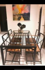 IKEA Glass Table & 4 Chairs