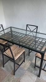 IKEA Glass Table & 4 Chairs