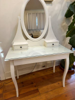 Dressing table with  mirror and chair