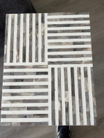 Striped End Table