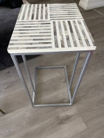 Striped End Table