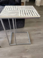 Striped End Table