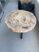 Genuine petrified wood table