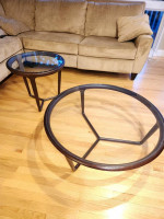 Round coffee table and side table
