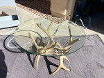 Deer Antler Glass Table