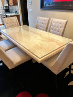 Dining room Solid marble table and 6 chairs