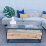 West Elm Industrial Box Frame Storage Coffee Table
