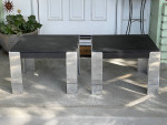 Modern Slate & Chrome End Table ~ Style of Milo Baughman