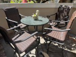 Outdoor Patio Bar-Height Stool and Table Set - 5 piece