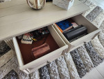 Coffee Table with drawers on wheels