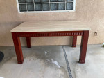 Dinette Dining Table - Solid Marble Top & 4 chairs Pottery Barn SEE PICS