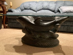 Glass coffee table