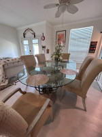 Glass Dining table with Six Chairs