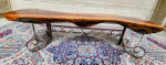 Live edge reclaimed wood bench/coffee table handcrafted OBO