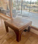 Midcentury Solid Wood Parquet Table