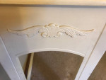 Handmade real wood white entry way/console/sofa table (runner included)