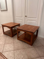 Solid Wood Night Stands Table  / Side Table / Top Is 28x28 And 21” Tal