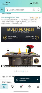 Fire pit table