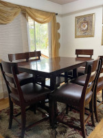 counter height table and 6 chairs