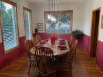 Oak Dining room table & 8 chairs