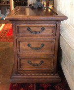 Mid Century Hammary 1960 / 1970 Wood End Table with 2 Drawers
