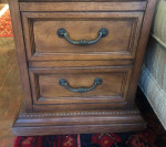Mid Century Hammary 1960 / 1970 Wood End Table with 2 Drawers