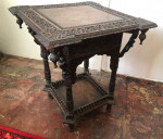 Beautiful Carved Burmese Occasional Table Table -21x21x24”